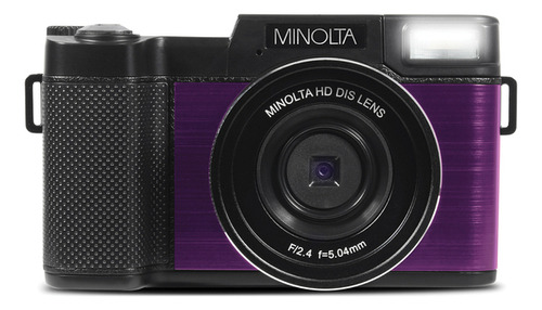 Cámara Digital Minolta Mnd30-p, 4x Zoom, 30 Mp/2.7k Quad Hd Color Púrpura
