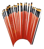Comprar Kit 25 Pinceles Artisticos Pintura Acrílico Óleo Acuarela