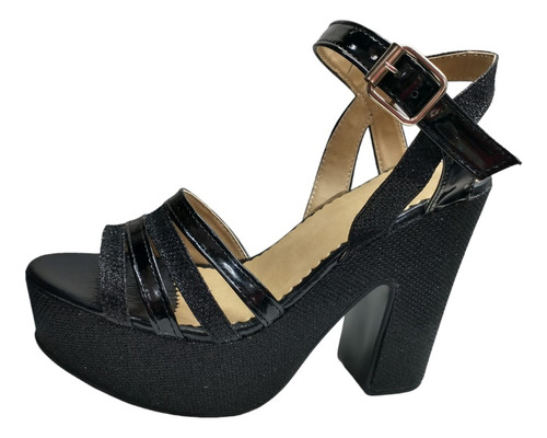 Zapatos Fiesta Mujer Sandalias Plataforma Taco Noche Gliter