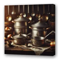 Comprar Cuadro 45x45cm Cucharas Y Cucharones Ollas Y Tapas C3
