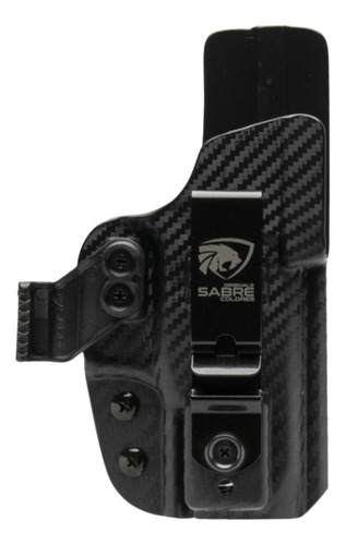Coldre Sabre Kydex G19 Gen 5 Mos Destro Cor Preto Fibra De Carbono