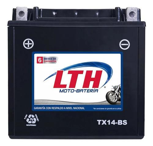 Moto-bateria Lth Gel Ctx14-bs Ytx14-bs Libre Mantenimiento