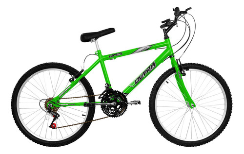 Bicicleta Masculina Feminina Ultra Bikes Aro 24 V-brake Cor Verde Kw Tamanho Do Quadro 15