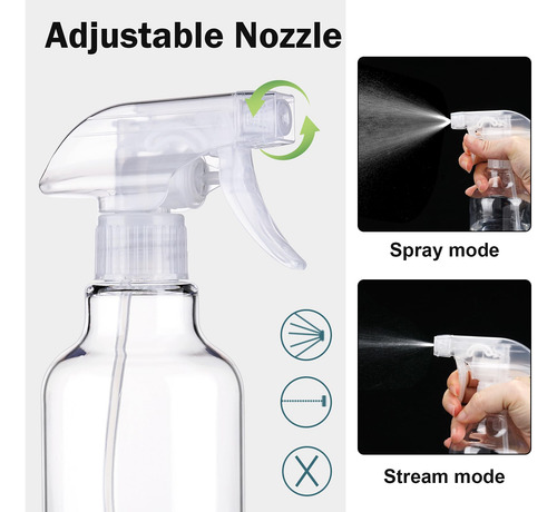 Botellas De Aerosol Hethyo Plastic, 500 Ml, Paquete De 2, Pa