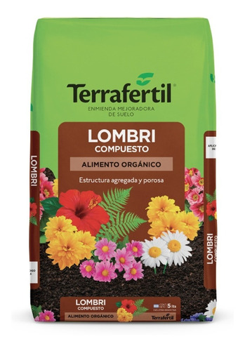 Lombri Compuesto Humus De Lombriz 5l Terrafertil Sibaco