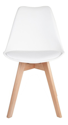 Imagem 3 de 5 de 4 Cadeiras Saarinen Leda Branco Wood Artiluminacao
