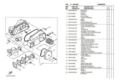 Pipeta Múltiple Yamaha Jog 100 Xc100 Fc100 Forcex100
