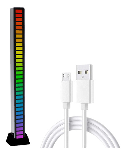 Barra De Luz Led Reactiva Con Sonido Rgb, Control De Sonido