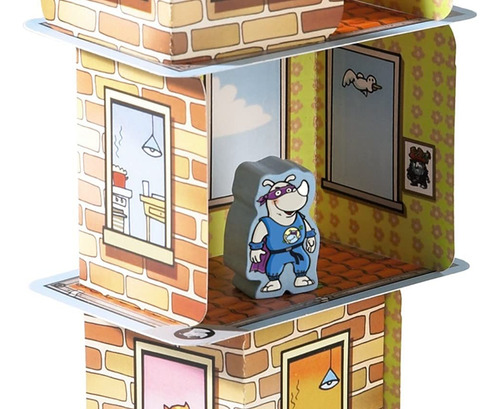 Haba Rhino Hero, Un Heroico Juego De Cartas Apilables Para N