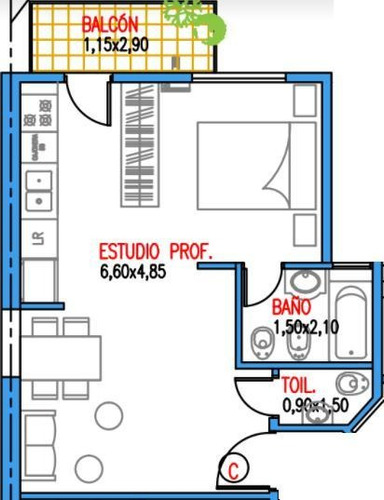 Imagen 2 de 12 de Departamento - Villa Crespo