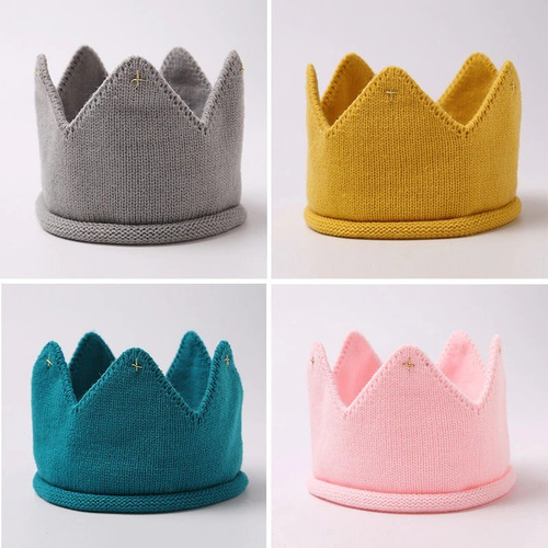 Corona De Lana Para Niños Y Niñas Gorro Cintillo Bebé