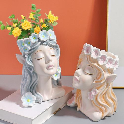Nuevo Estatua De Maceta De Hadas, Decoración Del Hogar Claro
