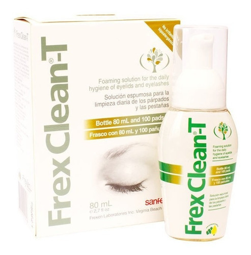 Frex Clean-t Limpieza Parpados Pestañas Solución 80ml+80 Pañ Momento De Aplicación Día/noche Tipo De Piel Todo Tipo De Piel