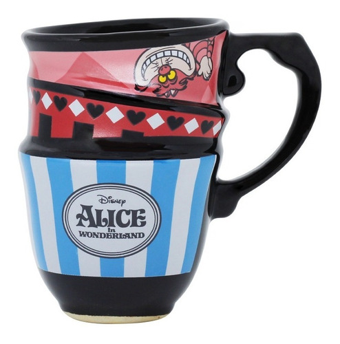 Imagem 3 de 4 de Caneca Xícaras 250ml Hora Do Chá Alice In Wonderland Disney