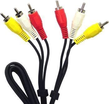 Cable Audio Y Video 3rca A 3rca Reforzado Noganet 2 Mts