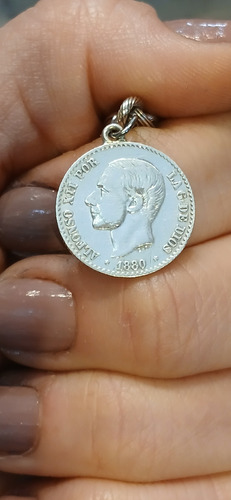 Moneda 50 Cent. De Plata De Alfonso Xii De 1880 (Usado)
