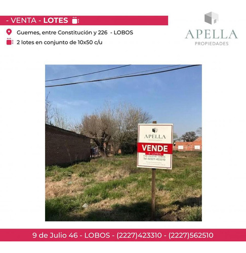 Venta - Dos Lotes En Conjunto De 10 X 50 Cada Uno