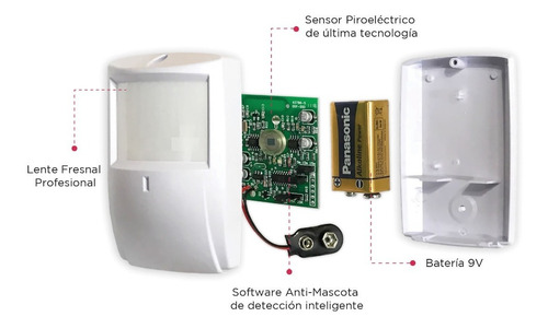 Sensor Pir Inalambrico Pet Alarma Domiciliaria Casa