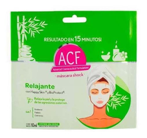 Acf Mascara Facial Shock Relajante Antiestres Refresca 10 Ml