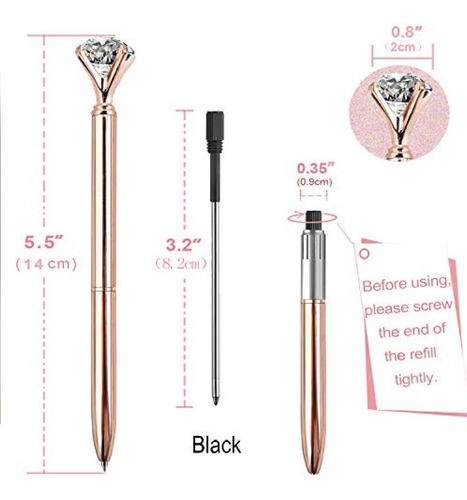 Imagem 4 de 8 de Caneta Esferográfica Diamante Cristal Luxo