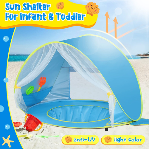 Tienda De Playa Para Niños Pequeños Color Azul Amarillo