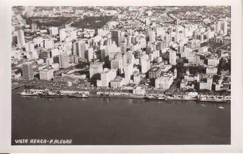 Brasil Antigua Postal Fotografia Vista Aerea Porto Alegre