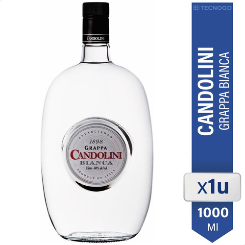 Grappa Candolini Bianca 1000ml 1lt Bebida Origen Italia