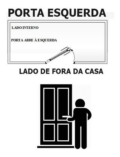 Imagem 3 de 3 de Porta Palheta De Alumínio Branco 2,10 X 0,80 Direita