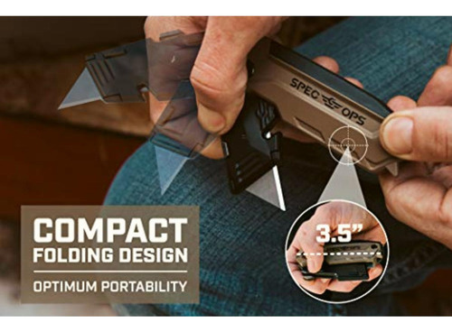 Spec Ops Tools Folding Utility Knife With Fixed Blade,