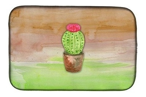 Caroline S Treasures Bb7365ddm Cactus Verde Y Cafe Acuarela