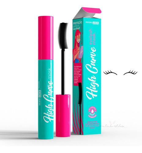 Mascara De Cilios Alta Curvatura Rimel Dermachem Cor Incolor