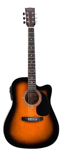 Guitarra Electroacústica Memphis 964 para diestros sunburst