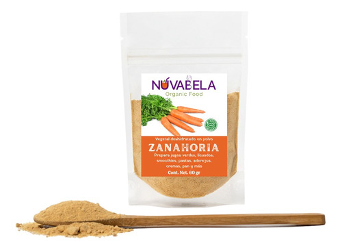 Zanahoria En Polvo Para Jugos 100% Natural 60 Gramos