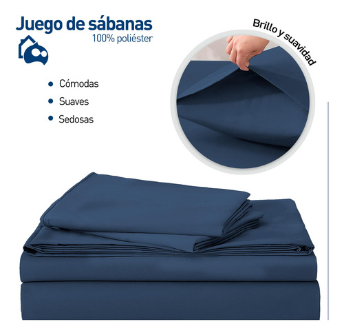 Juego De Sabanas Tamaño Queen Size 4 Piezas Nueva Suave
