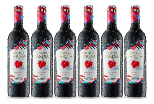 Vino Norton Cosecha Tardia Tinto Dulce 750cc Caja X6 Un