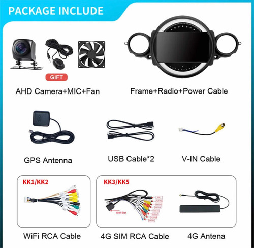. Radio Andorid Carplay Mini Cooper R56 2007-2014