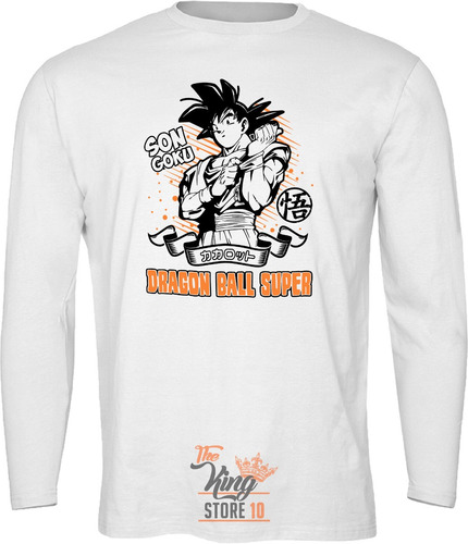 Polera Manga Larga, Son Goku, Dragon Ball / The King Store