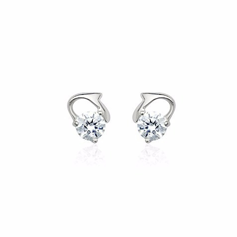 Imagen 2 de 2 de Aretes De Plata Con Zirconia 0.925 - 515
