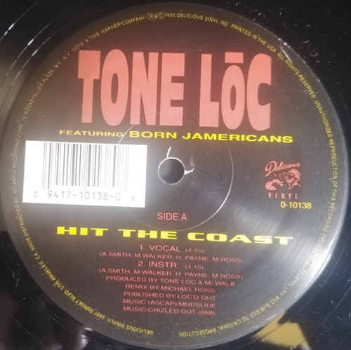 Tone Loc Featuring Born Jamericans - Hit The Coast (Usado)