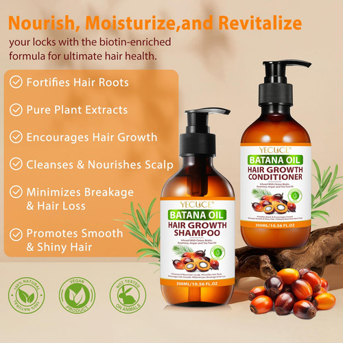 Set De Shampoo Y Acondicionador Con Aceite De Batana Shampoo