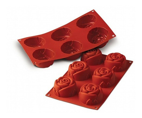 Molde De Silicona Para Rosas Sf077 Silikomart® Color Marrón