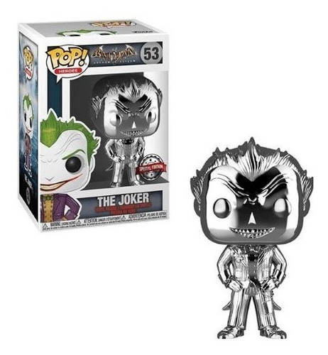 Funko Pop #53 Chrome Batman Arkham Asylum exclusivo de Joker