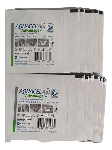 Aquacel Ag Advantage 5x5cm 10 Piezas Sueltas