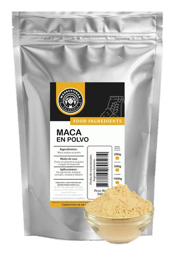 Maca Peruana Pura En Polvo 500g - Kg a $85