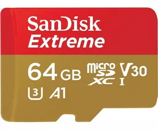 Sandisk Extreme Micro Sdxc 64gb 100mb/s U3 C10 V30 A1