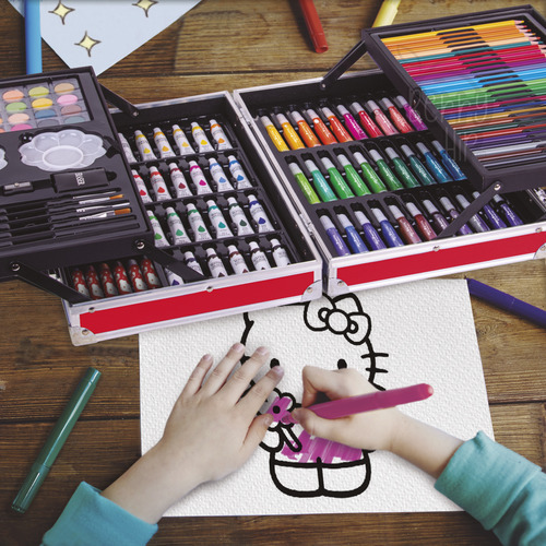 Set De Arte Hello Kitty Marcadores Colores