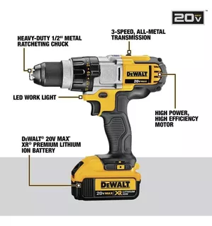 Dewalt Dcd980 M2 20 V Max Xr Li-ion Premium Drill/driver Kit