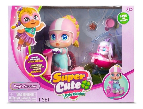 Muñeca Super Cute Little Babies Regi´s Scooter Con Mascota