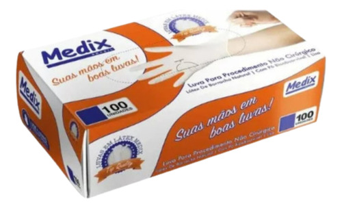 Kit 10 Caixas Látex Medix Com Pó 1000 Unidades