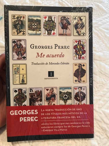 Me Acuerdo Georges Perec Impedimenta